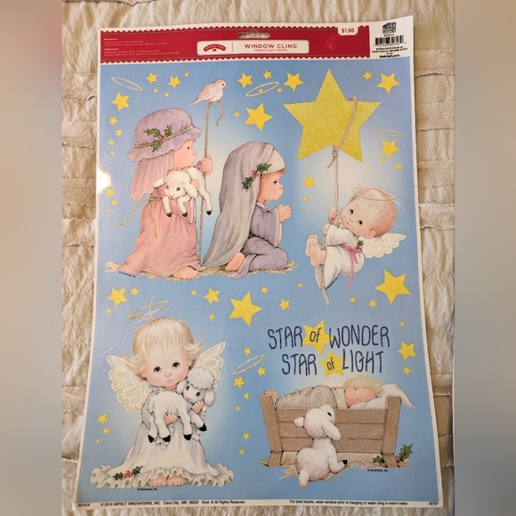 Set of 2 - Star of Wonder Star of Light Holiday Window Cling - Picture 2 of 5
